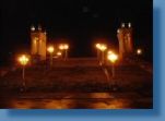 Центральная лестница Набережной им. 62-ой Армии ночью